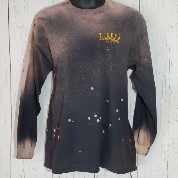 Comfort Colors Tops Custom Destroyed Ombre Missouri Tigers Long